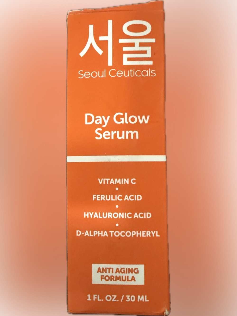 Seoul Ceuticals Day Glow Vitamin C Serum Ferulic HA Anti-Aging Face Neck 1oz